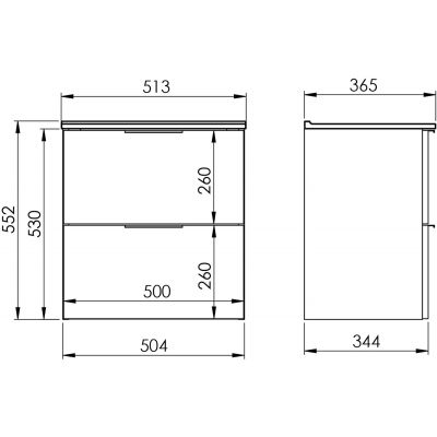 Elita Street Plus umywalka z szafką 51,3 cm białą RE020500108060