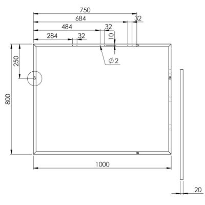 Elita lustro 100x80 cm prostokątne czarny RE061000020040