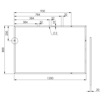 Elita lustro 120x80 cm prostokątne chrom RE061200020040