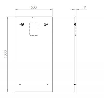 Elita Sote lustro 50x100 cm prostokątne RE066685000010