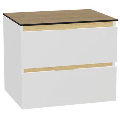 Zestaw Excellent Tuto 2.0 szafka 60 cm podumywalkowa wisząca z blatem biały-dąb MLEX.2172.K.60.01BL.WHWH