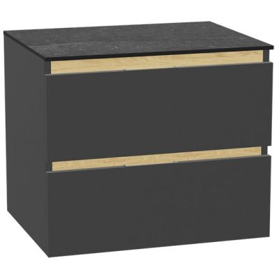 Zestaw Excellent Tuto 2.0 szafka 60 cm podumywalkowa wisząca z blatem szary-dąb-grafit MLEX.2172.K.60.01MA.GRGR