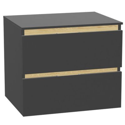 Zestaw Excellent Tuto 2.0 szafka 60 cm podumywalkowa wisząca z blatem szary-dąb MLEX.2172.K.60.011G.GRGR