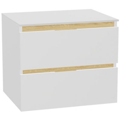 Zestaw Excellent Tuto 2.0 szafka 60 cm podumywalkowa wisząca z blatem biały-dąb MLEX.2172.K.60.011W.WHWH