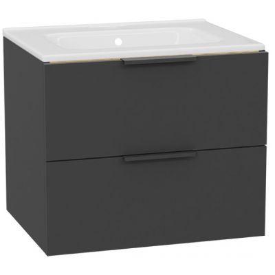 Zestaw Excellent Tuto 2.0 szafka 60 cm podumywalkowa wisząca z umywalką Pik szary/biały MLEX.2172.K.60.0265.GRGR