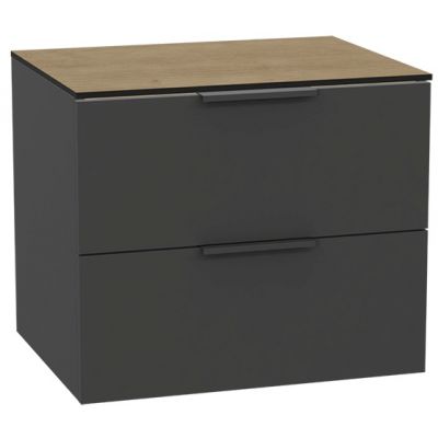 Zestaw Excellent Tuto 2.0 szafka 60 cm podumywalkowa wisząca z blatem szary-dąb MLEX.2172.K.60.02BL.GRGR