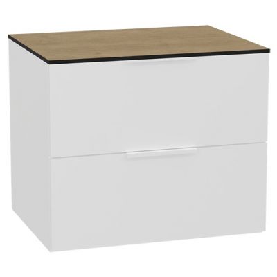 Zestaw Excellent Tuto 2.0 szafka 60 cm podumywalkowa wisząca z blatem biały-dąb MLEX.2172.K.60.02BL.WHWH