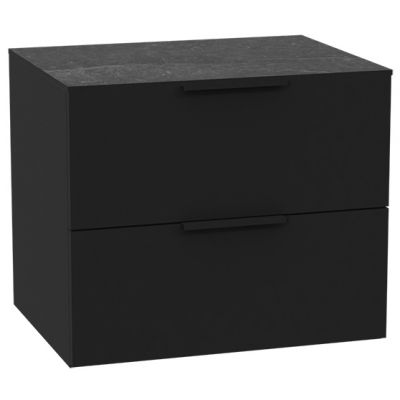 Zestaw Excellent Tuto 2.0 szafka 60 cm podumywalkowa wisząca z blatem czarny-grafit MLEX.2172.K.60.02MA.BKBK