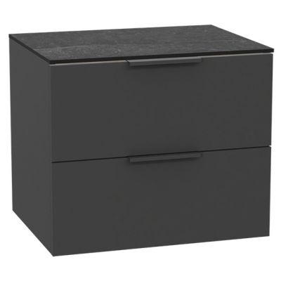 Zestaw Excellent Tuto 2.0 szafka 60 cm podumywalkowa wisząca z blatem szary-grafit MLEX.2172.K.60.02MA.GRGR