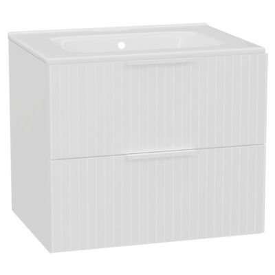 Excellent Tuto 2.0 szafka 60 cm podumywalkowa wisząca z umywalką Pik biały MLEX.2172.K.60.0365.WHWH