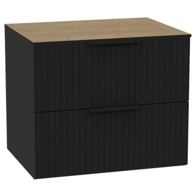 Excellent Tuto 2.0 szafka 60 cm podumywalkowa wisząca z blatem czarny-dąb MLEX.2172.K.60.03BL.BKBK