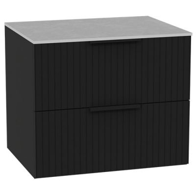 Excellent Tuto 2.0 szafka 60 cm podumywalkowa wisząca z blatem czarny-szary MLEX.2172.K.60.03SJ.BKBK