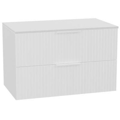 Zestaw Excellent Tuto 2.0 szafka 80 cm podumywalkowa wisząca z blatem biały MLEX.2172.K.80.031W.WHWH