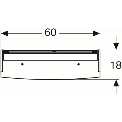 Geberit Option Basic szafka 60 cm lustrzana wisząca z oświetleniem LED 500.273.00.1