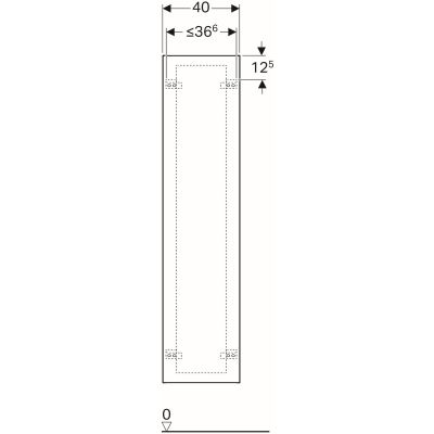 Geberit Xeno2 szafka boczna 170 cm wysoka wisząca szara 500.503.43.1