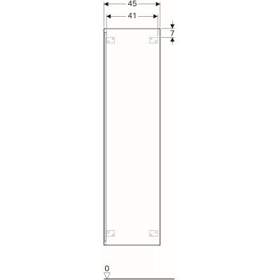 Geberit Acanto szafka 173 cm wisząca boczna biały połysk 500.637.01.2