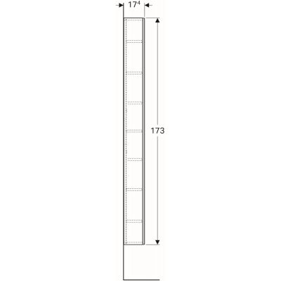 Geberit Acanto szafka 173 cm wisząca boczna biały połysk 500.637.01.2