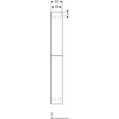 Geberit Acanto szafka 173 cm wisząca boczna biały połysk 500.638.01.2