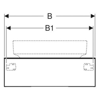 Geberit Variform szafka z blatem 90x51x23,5 cm podumywalkowa wisząca dąb 501.169.00.1