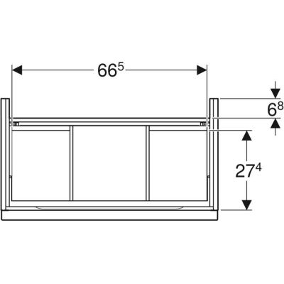 Geberit iCon szafka 74 cm podumywalkowa wisząca biały połysk/biały mat 502.308.01.1