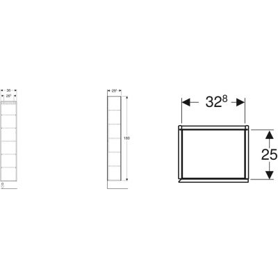 Geberit iCon szafka boczna 180 cm wysoka wisząca biały połysk 502.316.01.1