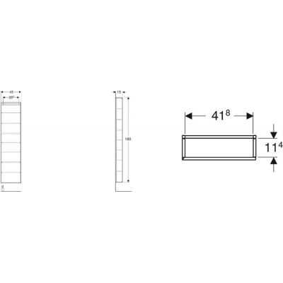 Geberit iCon szafka boczna 180 cm wysoka wisząca biały połysk 502.317.01.1