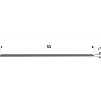 Geberit Option Plus Square lustro 160x70 cm prostokątne z oświetleniem LED czarny mat 502.787.14.1