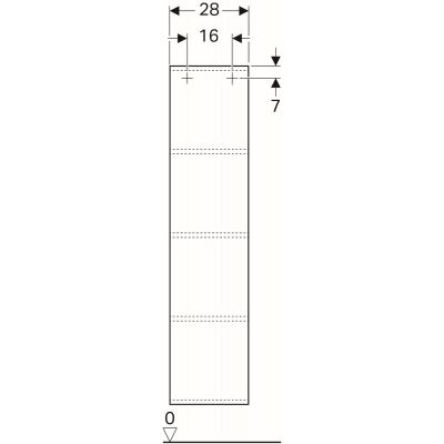 Geberit iCon szafka boczna 120 cm wysoka wisząca lustrzana biały mat 841028000