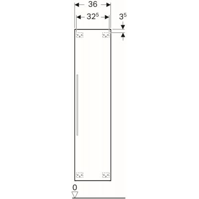 Geberit iCon szafka boczna 150 cm wysoka wisząca biały połysk 840150000