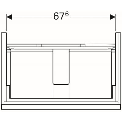 Geberit iCon szafka 74x47,7x62 cm podumywalkowa wisząca platynowa 840377000