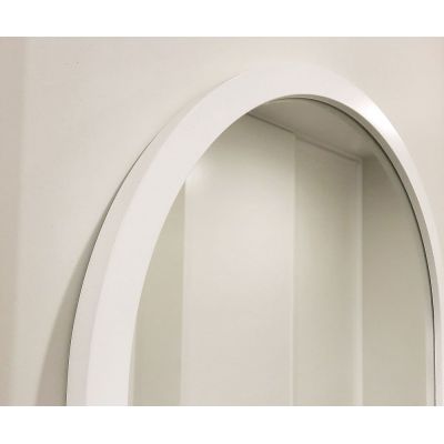 Guarda Musa lustro 80x95 cm owalne biały FOR-RAV-BIALY-80X95