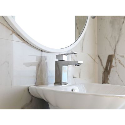 Guarda Musa lustro 80x95 cm owalne biały FOR-RAV-BIALY-80X95