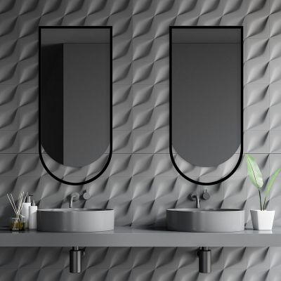 Guarda Ravel lustro 60x130 cm czarny FOR-RAV-CZARNY-60X130