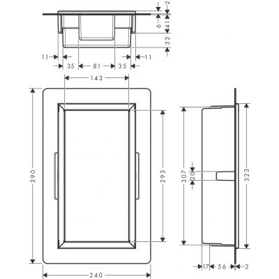 Hansgrohe XtraStoris Original półka wnękowa 30 cm szary beton 56092380