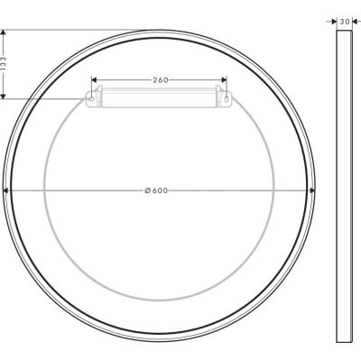 Axor Universal Circular lustro 60 cm okrągłe chrom 42848000