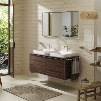 Hansgrohe Xelu Q blat naszafkowy 136x55 cm orzech 54099630