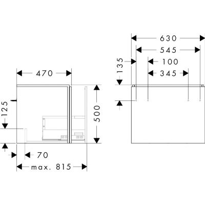 Hansgrohe Xilesa E szafka 63x47x50 cm podumywalkowa wisząca piaskowa 54255780