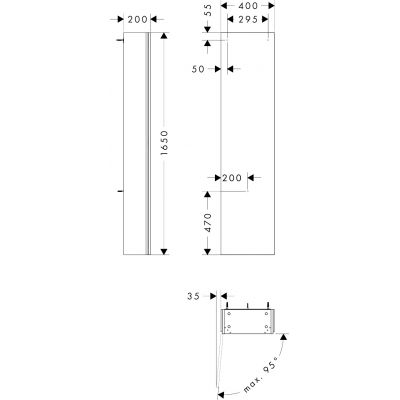 Hansgrohe Xilesa E szafka 40x20x165 cm boczna wisząca lewa dąb 54285550