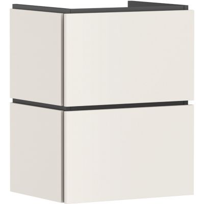 Zestaw Hansgrohe Xilesa E szafka 48 cm podumywalkowa wisząca z umywalką Xanuia Q  piaskowy/biały (54290780, 60131450)