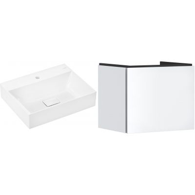 Zestaw Hansgrohe Xevolos E umywalka z szafką Xilesa E 60 cm biały (54253700, 61092450)
