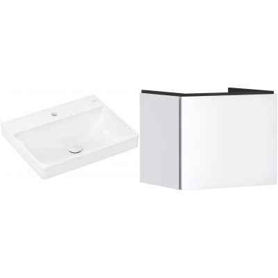 Zestaw Hansgrohe Xelu Q umywalka z szafką Xilesa E 60 cm biały (54253700, 61016450)