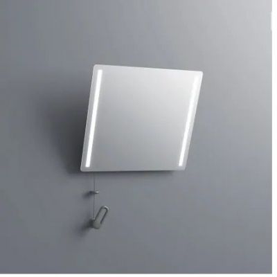 Hewi lustro uchylne 60x54 cm prostokątne z oświetleniem szary kamień 801.01.400 95 