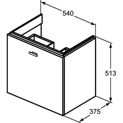 Ideal Standard Connect Space szafka pod umywalkę 54 cm biały lakier C6741WG