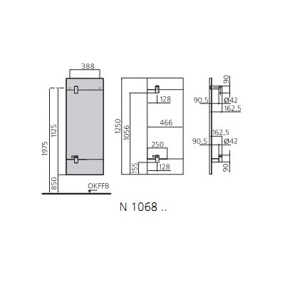 Lustro 46 cm - prawe - Ideal Standard Tonic Guest N 1068 AA