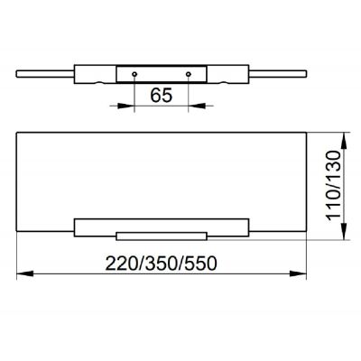 Keuco Plan półka łazienkowa 55 cm przezroczysta 14910005500