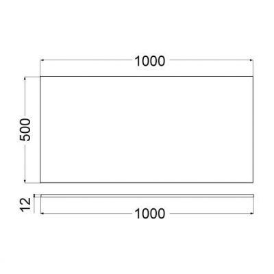 Kludi Icos blat naszafkowy 100x50 cm biały 50T10053