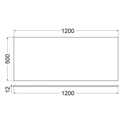 Kludi Icos blat naszafkowy 120x50 cm szary 50T120O2