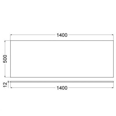 Kludi Icos blat naszafkowy 140x50 cm biały 50T14053