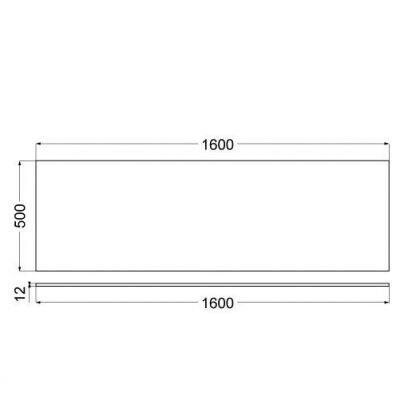 Kludi Icos blat naszafkowy 160x50 cm niebieski 50T160O3