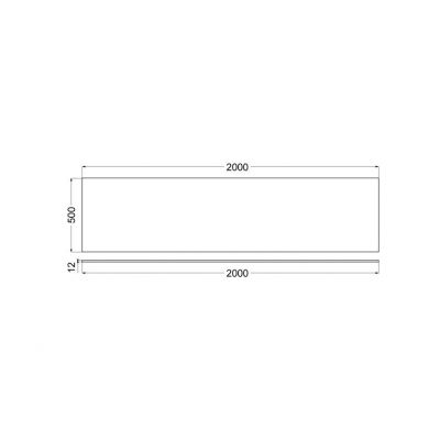Kludi Icos blat naszafkowy 200x50 cm szary 50T200O2